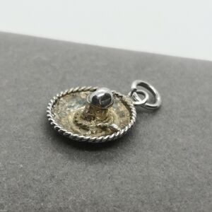 Silver  sombrero pendant